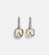 Pomellato Nudo Classic 18kt Rose And White Gold Earrings With Topaz And Diamonds In White