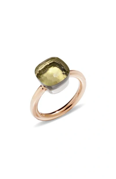 Pomellato Nudo Lemo Quartz Ring In Gold