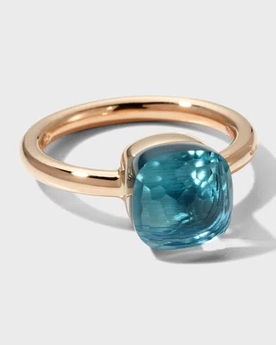 Pomellato Nudo Mini Rose Gold & Blue Topaz Ring