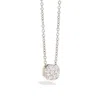 Pomellato Nudo Necklace With Diamonds In 18k Rose And White Gold In White