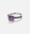 Pomellato Nudo Petit 18kt Rose And White Gold Ring With Amethyst And Jade In Purple