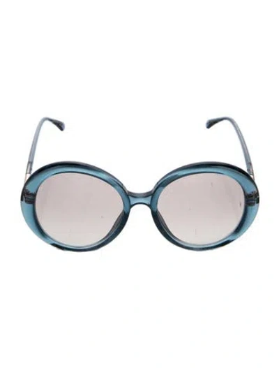 Pre-owned Pomellato Oversize Gradient Sunglasses In Blue