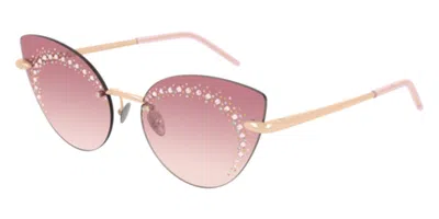 Pomellato Pm0073s 003 Occhiali Da Sole Oro Per Donna In Gold