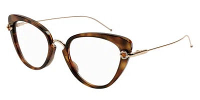 Pomellato Pm0100o 002 Occhiali Da Vista Tartarugatishell Per Donna (solo Montatura) In Gold