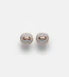Pomellato Pom Pom Dot 18kt Rhodium-plated Rose Gold Earrings With Diamonds In Metallic