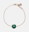 Pomellato Pom Pom Dot 18kt Rose Gold Chain Bracelet With Gemstones In Gold
