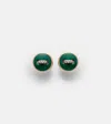 Pomellato Pom Pom Dot 18kt Rose Gold Earrings With Malachite And Diamonds In Metallic