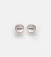 Pomellato Pom Pom Dot 18kt Rose Gold Earrings With Mother Of Pearl And Diamonds In Gold