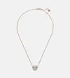 Pomellato Pom Pom Dot 18kt Rose Gold Pendant Necklace With Mother-of-pearl And Diamonds In Gold