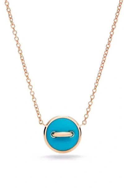 Pomellato Pom Pom Dot Ring Necklace In Blue