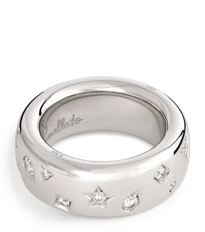 Pomellato Rhodium-plated White Gold And Diamond Small Iconica Ring