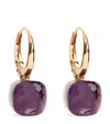 Pomellato Rose Gold And Amethyst Nudo Petit Drop Earrings In Purple