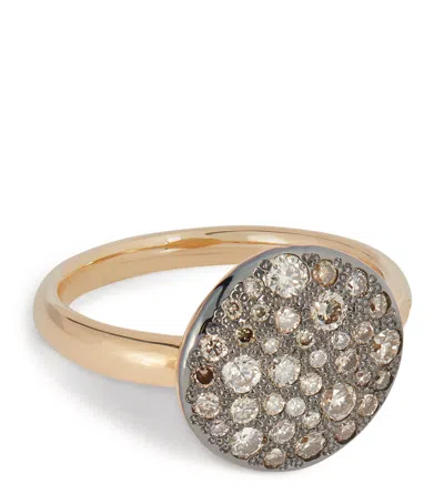 Pomellato Rose Gold And Brown Diamond Sabbia Ring