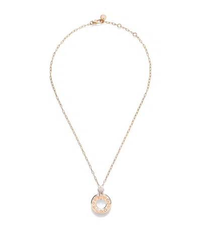 Pomellato Rose Gold And Diamond Iconica Pendant Necklace