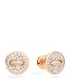 Pomellato Rose Gold And Diamond Pom Pom Dot Earrings In Rose Gold
