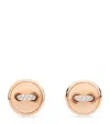 Pomellato Rose Gold And Diamond Pom Pom Dot Stud Earrings In Rose Gold