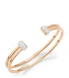 Pomellato Rose Gold And Diamond  Together Bangle In Rose Gold