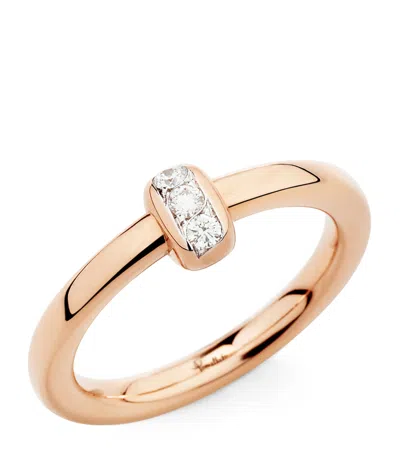 Pomellato Rose Gold And Diamond  Together Ring