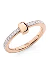 Pomellato Rose Gold And Diamond  Together Ring In Rose Gold