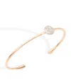 Pomellato Rose Gold And Diamond Sabbia Bangle In White