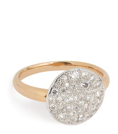 Pomellato Rose Gold And Diamond Sabbia Ring In White