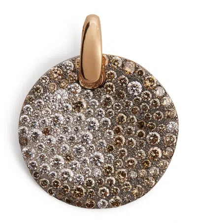 Pomellato Rose Gold And Mixed Diamond Sabbia Pendant