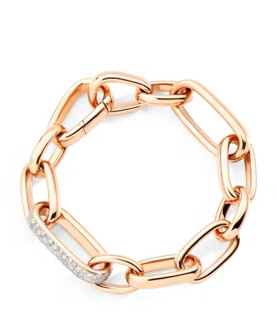 Pomellato Rose Gold And White Diamond Iconica Bracelet