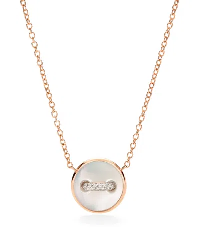 Pomellato Rose Gold, Diamond And Mixed Stone Pom Pom Dot Necklace In White