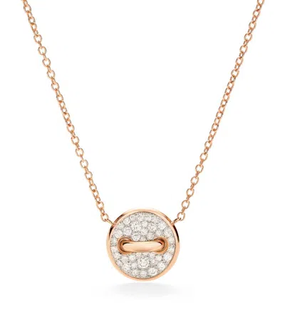 Pomellato Rose Gold, Diamond And Mother-of-pearl Pom Pom Dot Necklace In Pink