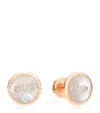 Pomellato Rose Gold, Diamond And Mother-of-pearl Pom Pom Dot Stud Earrings In Rose Gold