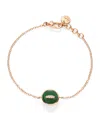Pomellato Rose Gold, Diamond, Malachite And Mother-of-pearl Pom Pom Dot Bracelet In Rose Gold