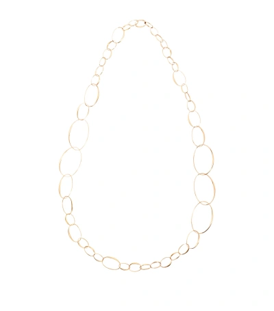 Pomellato Rose Gold Hoop Chain Necklace In White