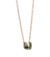 Pomellato Rose Gold Nudo Necklace In Green