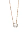 Pomellato Rose Gold, White Gold And White Topaz Nudo Necklace In White