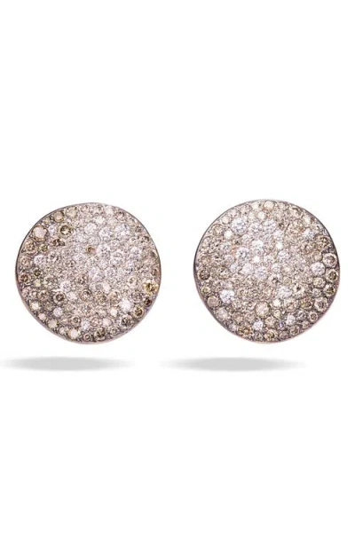 Pomellato Sabbia Diamond Pavé Stud Earrings In Multi