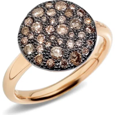 Pomellato Sabbia Large Diamond Ring In Gold