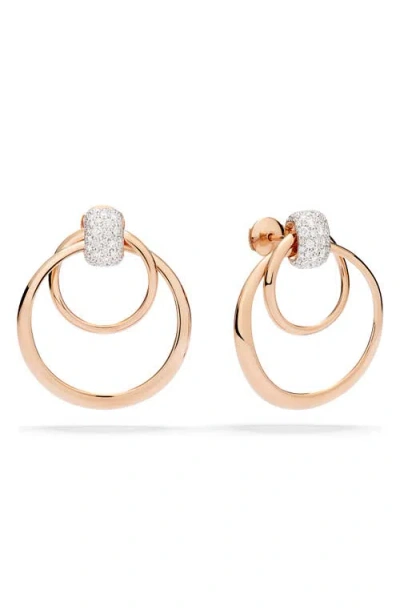 Pomellato Together 18k Gold Diamond Pavé Earrings