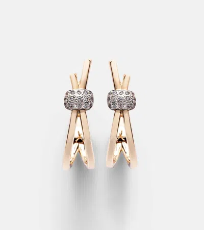 Pomellato Together 18kt Gold Earrings With Diamonds In Pink