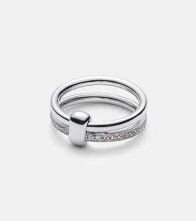 Pomellato Together 18kt White Gold Ring With Diamonds In Silver