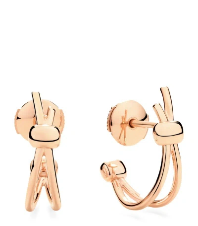 Pomellato Together Hoop Earrings In Rose Gold