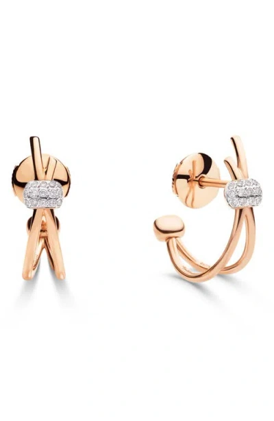 Pomellato Together Hoop Earrings In Gold