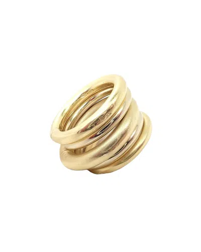 Pomellato Tubolare 18k Two-tone Ring (authentic ) In Gold