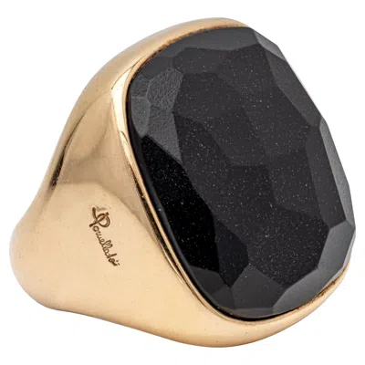 Pre-owned Pomellato Victoria Black Jet Amulet Fashion Ring In Rose Gold In Red