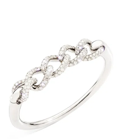 Pomellato White Gold And Diamond Catene Bangle