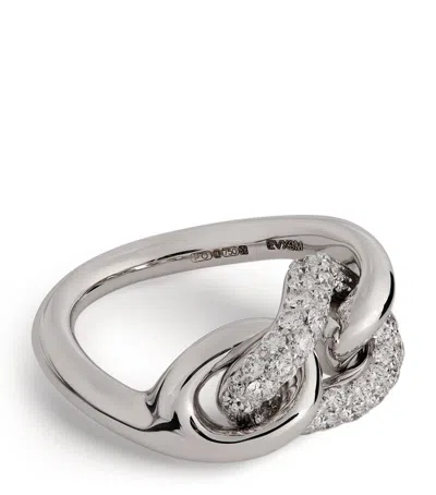 Pomellato White Gold And Diamond Catene Ring