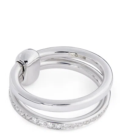 Pomellato White Gold And Diamond  Together Ring In Metallic