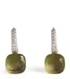 Pomellato White Gold, Diamond And Prasiolite Nudo Drop Earrings In Green