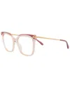 Pomellato Women's Pm0095o 52mm Optical Frames In Pink