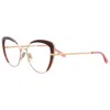 Pomellato 54mm Cat Eye Optical Glasses In Gold