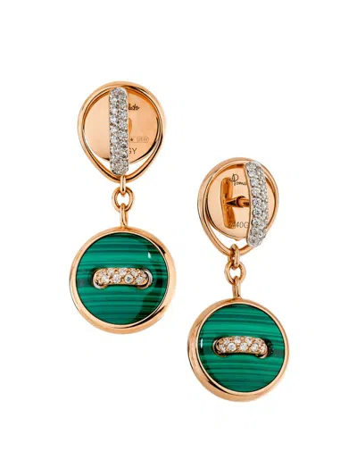 Pomellato Women's Pom Pom Dot 18k Rose Gold & Multi-gemstone Reversible Ear Jackets